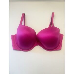 Victoria's Secret Lined Demi Bra Underwire Sz 36DD Sexy Date Night Pink Fuchsia‎